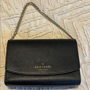 Kate Spade Black Shoulder Bag with Gold Chain